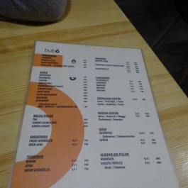 Bubó, Budapest - Étlap/itallap