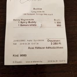 Buddies Burger - Blaha Budapest - Egyéb