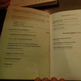 Cactus Juice Pub, Budapest - Étlap/itallap