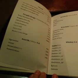 Cactus Juice Pub, Budapest - Étlap/itallap