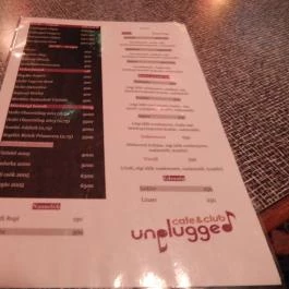 Cafe Unplugged, Budapest - Étlap/itallap