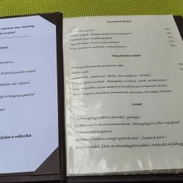 Carpaccio Étterem, Alsóörs - Étlap/itallap