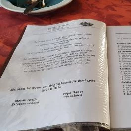 Centrál Étterem Mezőhegyes - Étlap/itallap