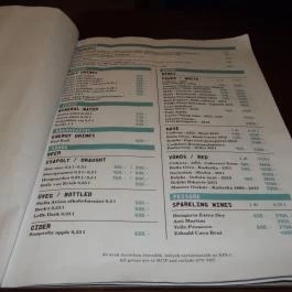 Cirkusz Budapest - Étlap/itallap