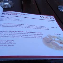 Corvin Kávézó, Budapest - Étlap/itallap