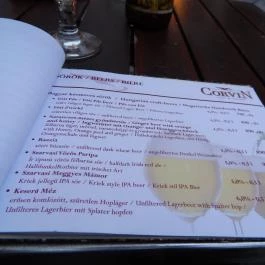 Corvin Kávézó, Budapest - Étlap/itallap