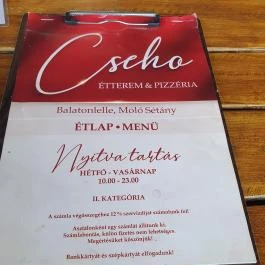 Csehó Pub Étterem Balatonlelle - Étlap/itallap