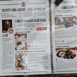 Csíki Söröző & Étterem - Mechwart Liget, Budapest - Étlap/itallap