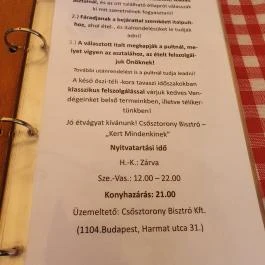 Csősztorony Grillterasz, Budapest - Egyéb