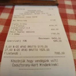 Csősztorony Grillterasz, Budapest - Egyéb