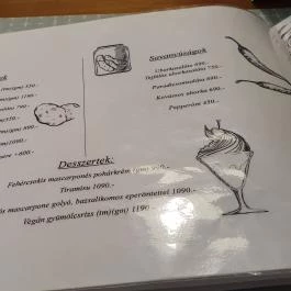 Cukorborsó Kertvendéglő Páty - Étlap/itallap