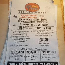 Dos Puertas Székesfehérvár - Étlap/itallap