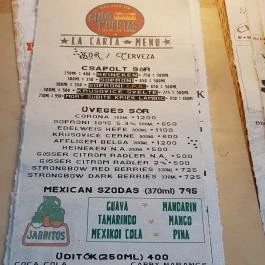 Dos Puertas Székesfehérvár - Étlap/itallap