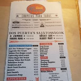 Dos Puertas Székesfehérvár - Étlap/itallap