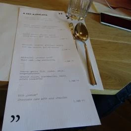 Dűlő, Miskolc - Étlap/itallap