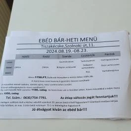 Ebéd Bár Tiszakécske - Egyéb