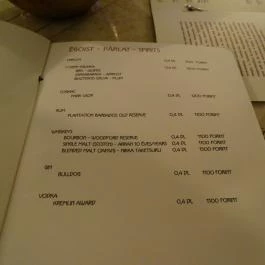 Egoist Café, Budapest - Étlap/itallap