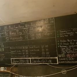 Élesztőház, Budapest - Étlap/itallap