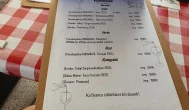 Faparázs Grillterasz Dunabogdány - Étlap/itallap