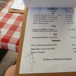Faparázs Grillterasz, Dunabogdány - Étlap/itallap