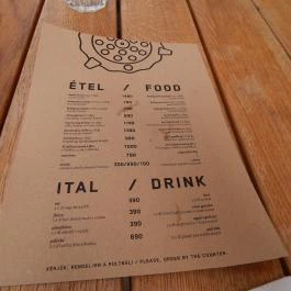 Faszaládé, Budapest - Étlap/itallap