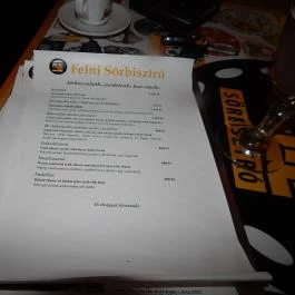 Felni Sörbisztró, Budapest - Étlap/itallap