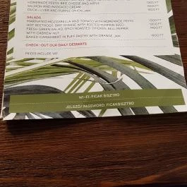 Ficak Bisztró Budapest - Étlap/itallap