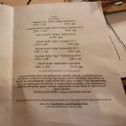 Flaska Borbár Budapest - Étlap/itallap