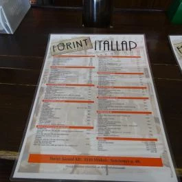 Forint Söröző, Miskolc - Étlap/itallap