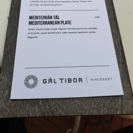 Fúzió Borbár, Eger - Étlap/itallap