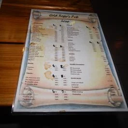 Gold Roger's Pub, Budapest - Étlap/itallap