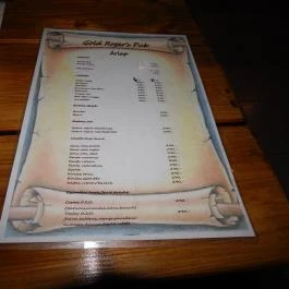 Gold Roger's Pub, Budapest - Étlap/itallap