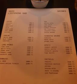 GOZO Listening Bar