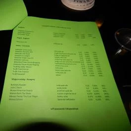 Hopaholic Pub Budapest - Étlap/itallap