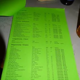 Hopaholic Pub Budapest - Étlap/itallap