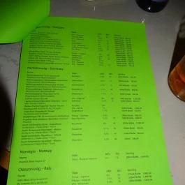 Hopaholic Pub Budapest - Étlap/itallap