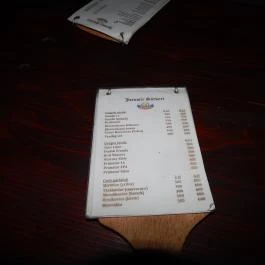 Jaromír '68 Cseh Sörkert, Budapest - Étlap/itallap