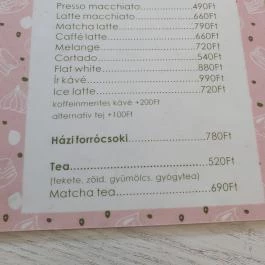 Jókai Cukrászda, Pécs - Étlap/itallap