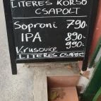 Kalács Bár Budapest - Étlap/itallap