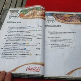 Kalocsáék Malom Vendéglője Cegléd - Étlap/itallap