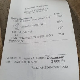 Kalocsáék Malom Vendéglője Cegléd - Egyéb