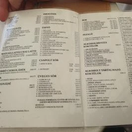 Kert Cafe Fagylaltozó és Kávézó, Füzesabony - Étlap/itallap