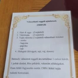 Két Bagoly Étterem Várpalota - Étlap/itallap