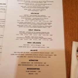 Khan Food & Bar, Budapest - Étlap/itallap
