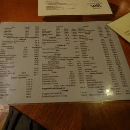 Kiadó Kocsma, Budapest - Étlap/itallap