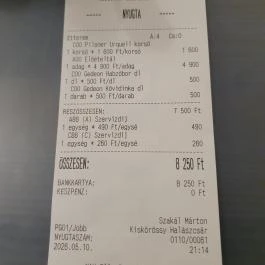 Kiskőrössy Halászcsárda Szeged - Étel/ital