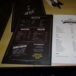 KisPéntek Bisztró & Bár Budapest - Étlap/itallap