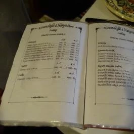Kisvendéglő a Hargitához Békéscsaba - Étlap/itallap