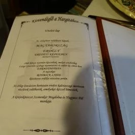 Kisvendéglő a Hargitához Békéscsaba - Étlap/itallap