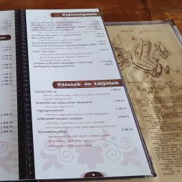 Kökénydombi Csárda, Hódmezővásárhely - Étlap/itallap